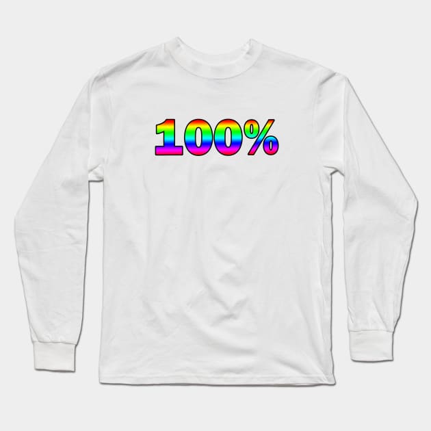 100% Gay Long Sleeve T-Shirt by topher